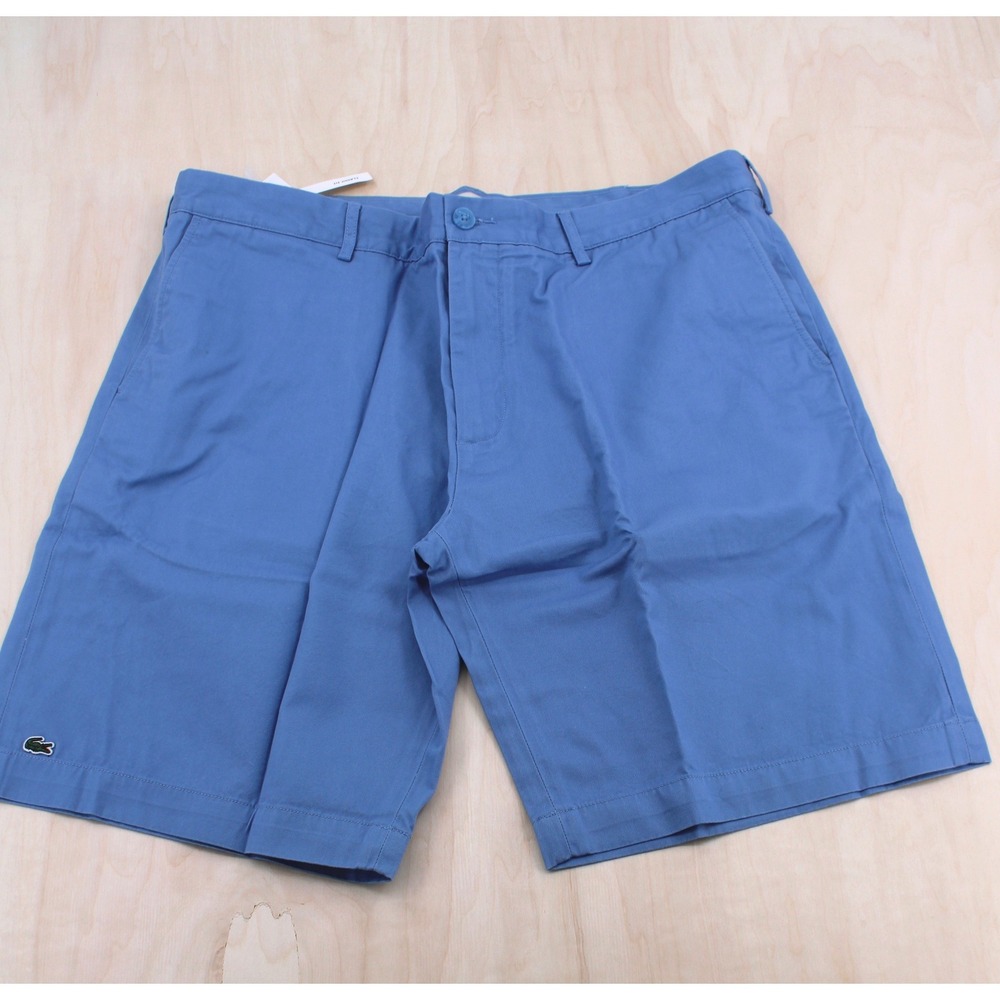 Mens Classic Chino Shorts 40 Blue Cotton Logo Preppy Aesthetic Lacoste FH0561